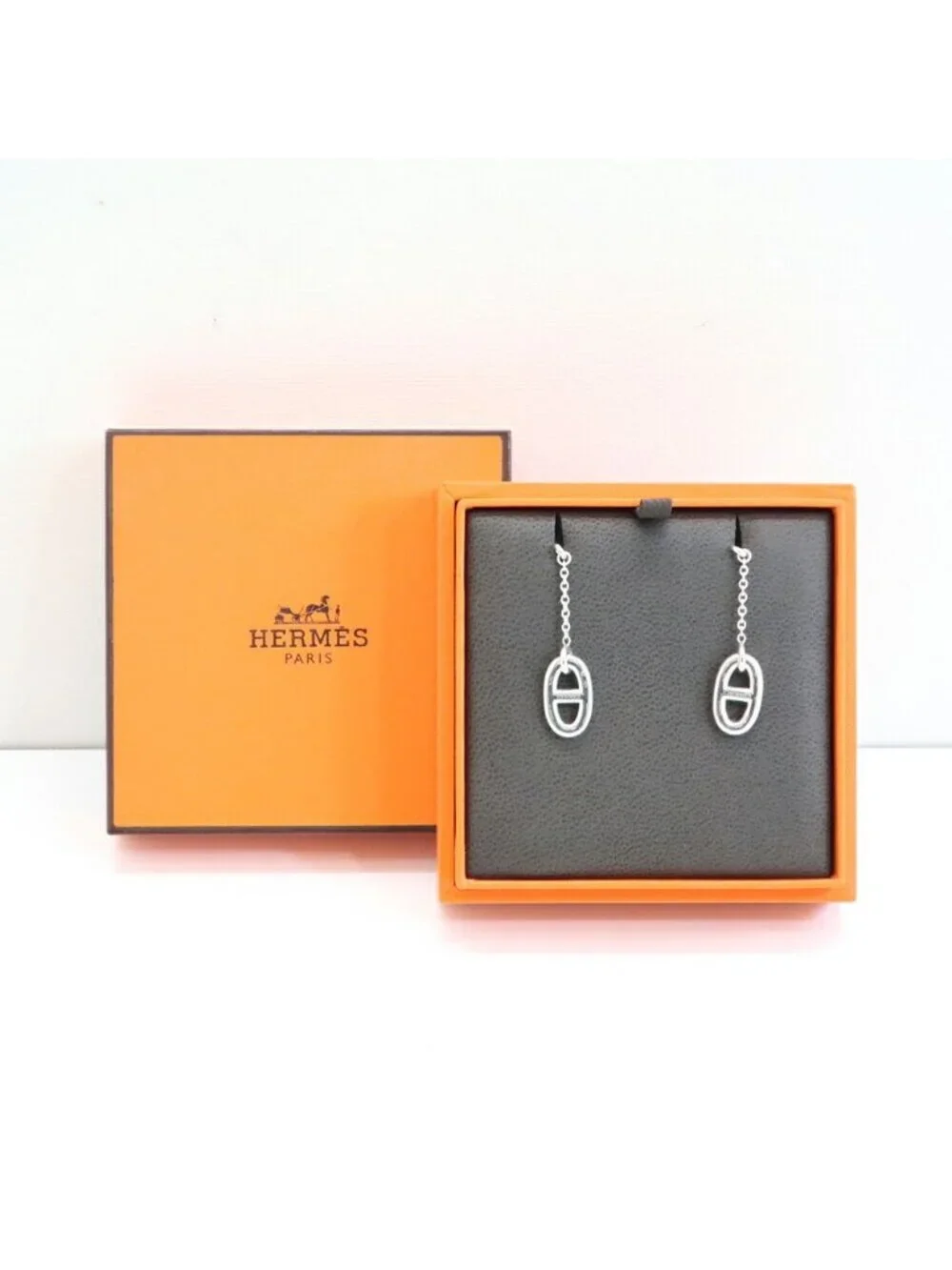 Hermes Farandole Chaine D'ancre Silver Pendant Earrings